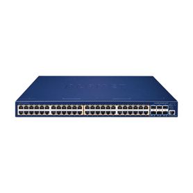 switch administrable stacking capa 3 48 puertos poe gigabit 8023at 6 puertos sfp de 10 g incluye fuente redundante de 55 v cc21