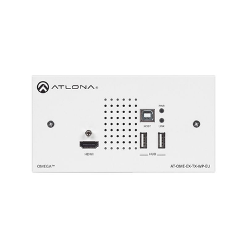 Atlona Dual Gang Tx Wall Plate With Usb Pass Through For Europe