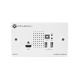 atlona dual gang tx wall plate with usb pass through for europe209788