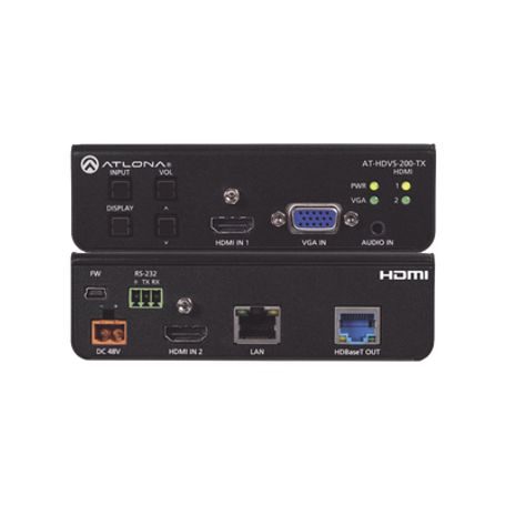 hdmi 2 input plus vga switcher   control   and hdbaset output 100 m 