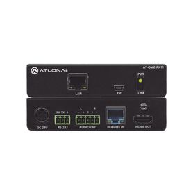 omega 4kuhd hdmi over hdbaset receiver with control audio output   and poe pow 