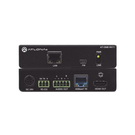 Omega 4k/uhd Hdmi Over Hdbaset Receiver With Control. Audio Output   And Poe (pow 