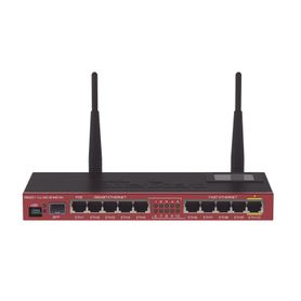 router board 10 puertos ethernet 1 puerto sfp wifi de gran cobertura 24 ghz antenas de 4 dbi hasta 1 watt de potencia