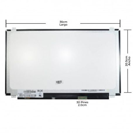 Pantalla para Laptop Battery First BF156017 de 15.6 LED WXGA (1366X768)HD Slim Conector Derecho 30P GLOSSY TL1 