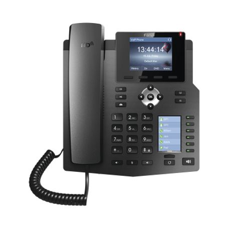 Teléfono Ip Empresarial Para 4 Lineas Sip Con 2 Pantallas Lcd 6 Teclas Blf/dss Conferencia De 3 Vias Poe