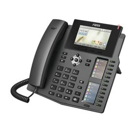 teléfono ip empresarial para 20 lineas sip voz hd 3 pantallas lcd a color 12 teclas blf poe 88828