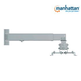 manhattan 461191  soporte de proyector para montaje en techo o pared 20 kg de carga altura ajustable inclinación y rotación aju