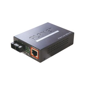 convertidor de medios 100 mbps utp poefibra óptica monomodo hasta 15 km conector sc