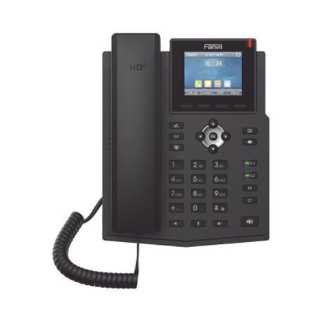 Teléfono Ip Empresarial Para 4 Lineas Sip Con Pantalla Lcd De 2.8 Pulgadas A Color Puertos Gigabit Ipv6 Opus Y Conferencia De 3 