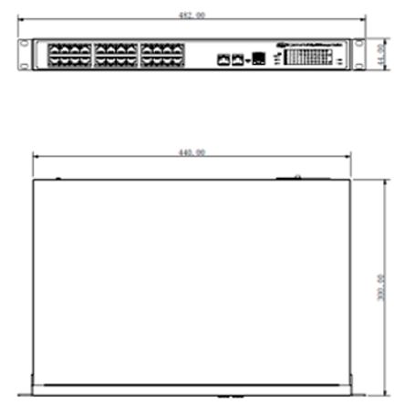 Dahua Dhpfs422624gt360  Switch De 24 Puertos Poe Gigabit/ Administrable Capa 2/ 360w Totales/ Poe  Hipoe/ 2 Puertos Sfp 100/1000