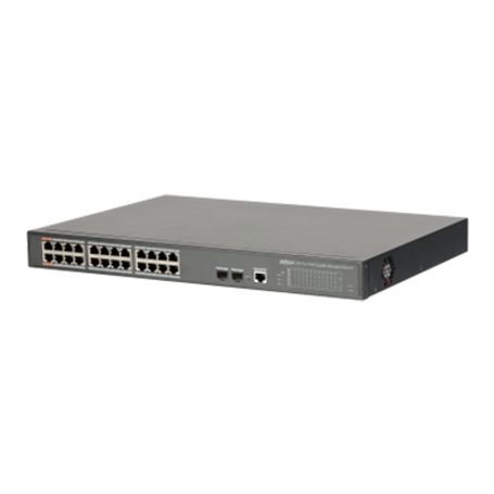 Dahua Dhpfs422624gt360  Switch De 24 Puertos Poe Gigabit/ Administrable Capa 2/ 360w Totales/ Poe  Hipoe/ 2 Puertos Sfp 100/1000