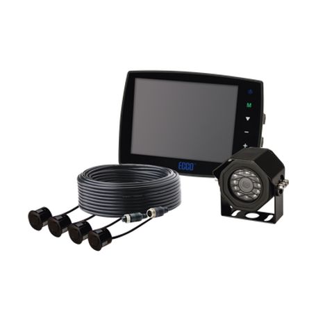 sistema alámbrico de cámara y monitor de 56” con sensores de reversa