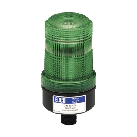 mini baliza de led color verde montaje permanente sae clase iii