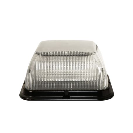 baliza led bicolor cuadrada base de polipropileno reforzado perfil medio 1224 vcc 24 patrones de destello lente transparente il