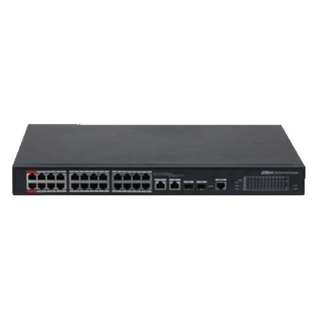 Dahua Dhpfs422624et240   Switch  Poe Administrable De 26 Puertos Ethernet/ 24 Puertos Poe/ 240 Watts Totales/ Interfaz Web/ Puer