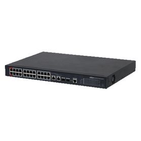 dahua dhpfs422624et240   switch  poe administrable de 26 puertos ethernet 24 puertos poe 240 watts totales interfaz web puerto 