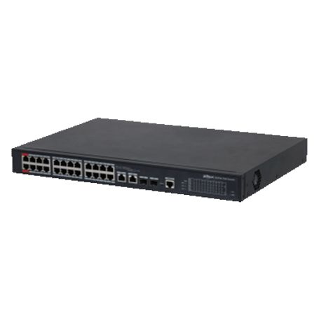 Dahua Dhpfs422624et240   Switch  Poe Administrable De 26 Puertos Ethernet/ 24 Puertos Poe/ 240 Watts Totales/ Interfaz Web/ Puer