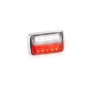 luz de advertencia quadraflare led con flasher integrado y mica transparente en combinación de colores rojo y claro