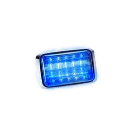 luz de advertencia quadraflare led con flasher integrado y mica transparente color azul