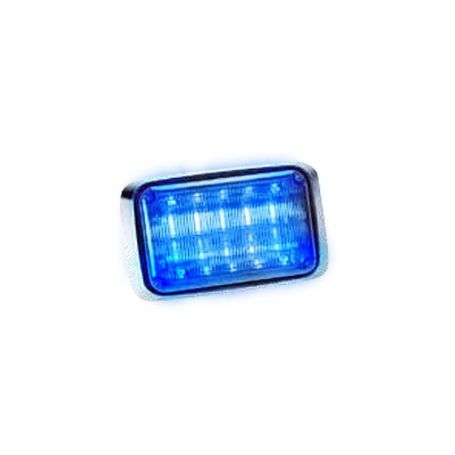 luz de advertencia quadraflare led con flasher integrado y mica transparente color azul