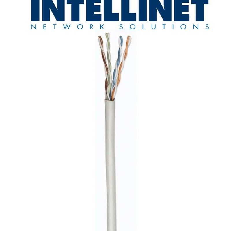 Intellinet 334136 Bobina De Cable Utp Cat6 Sólida 100 Cobre 305 M De Cable Utp Filamento Sólido Cm Certificable Gris 