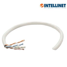 intellinet 334136 bobina de cable utp cat6 sólida 100 cobre 305 m de cable utp filamento sólido cm certificable gris 41916