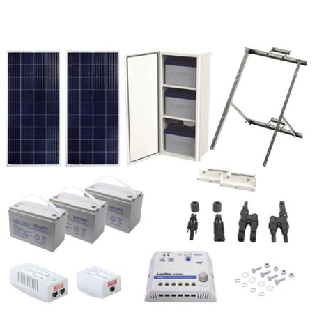 Kit Solar De 35 W Con Poe 802.3af Y Poe Pasivo 24 Vcc Para Una Cámara Ip Y Un Radio Ubiquiti Airmax O Cambium Epmp.