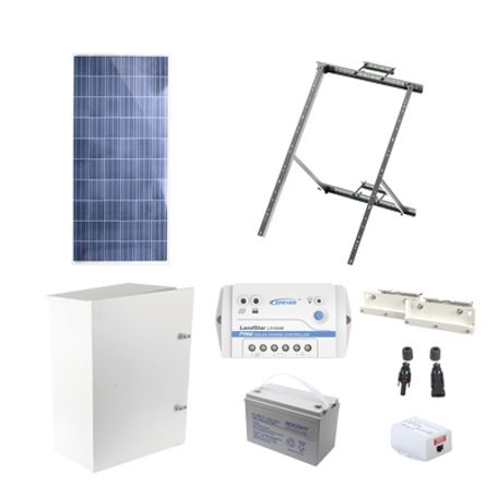 kit solar de 14 w con poe pasivo 24 vcc para un radio de ubiquiti airmax o cambium epmp