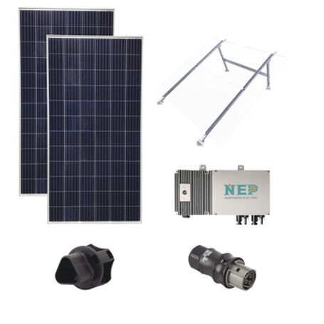 kit solar para interconexión de 550 w de potencia 127 vca con microinversores y paneles policristalinos