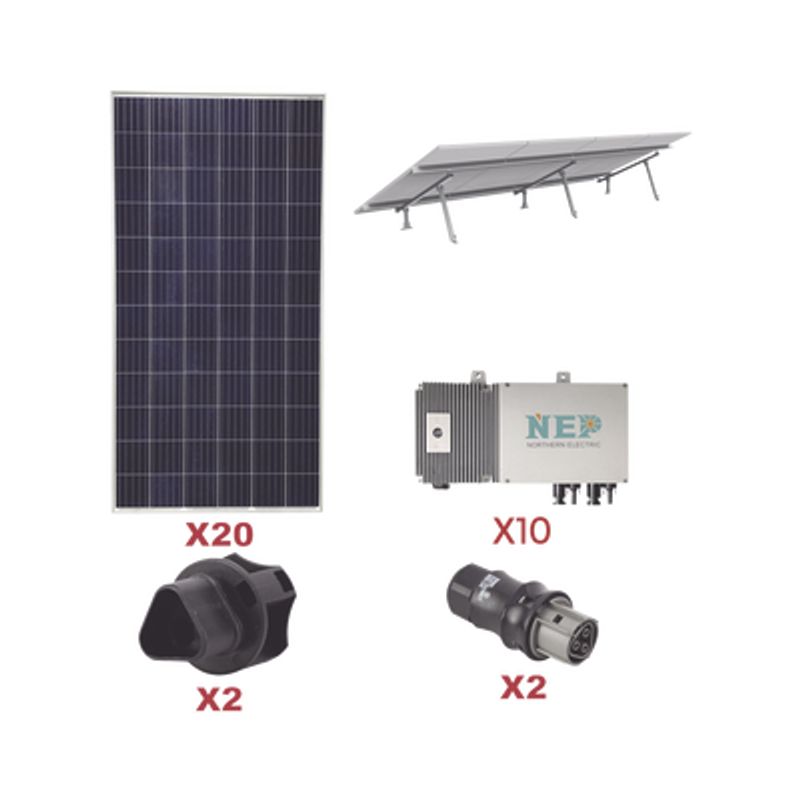 Kit Solar Para Interconexión De 5.5 Kw De Potencia 110 Vca Con Micro Inversores Y Paneles Policristalinos