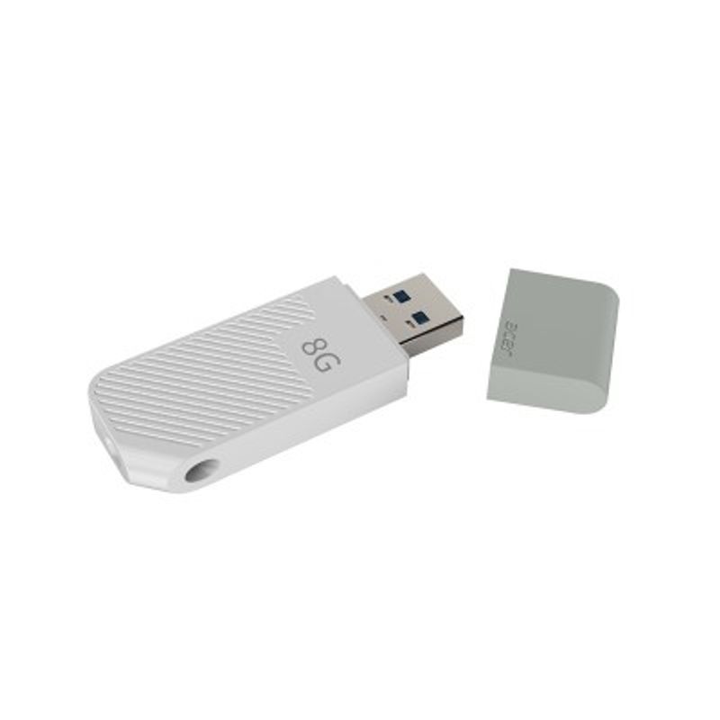 Memoria USB Acer UP200 de 8GB BL.9BWWA.548 30 MB/s Lectura 15MB/s Escritura acabado plástico. Color Blanco TL1 