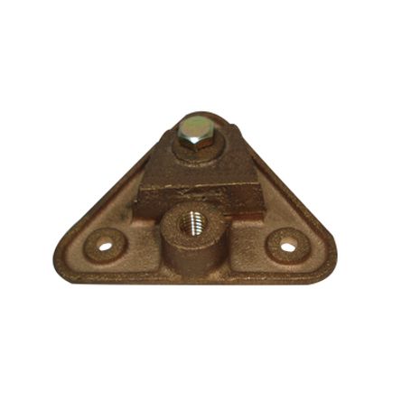 base triangular para punta pararrayo maciza 