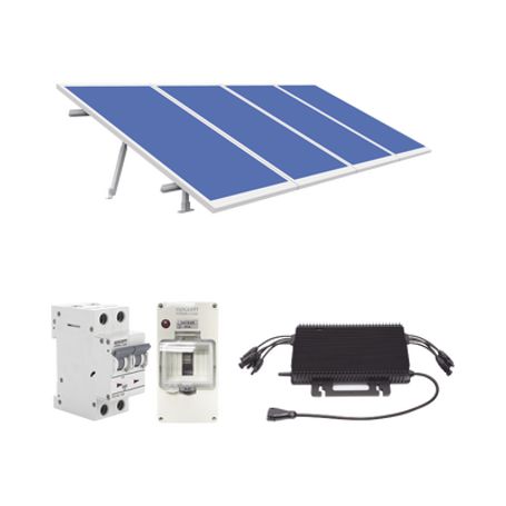 Kit Solar Para Interconexión De 1.8kw De Potencia Pico 220vca Con Microinversor Y 4 Módulos De 450 W (incluye Montaje Y Protecci