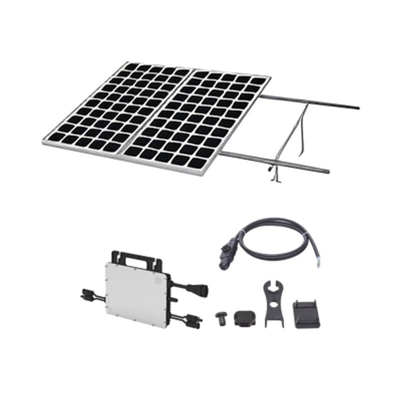 Kit Solar Para Interconexión De 1.1 Kw De Potencia Pico 220vcc Con Microinversor Y 2 Módulos De 550 W (incluye Montaje )