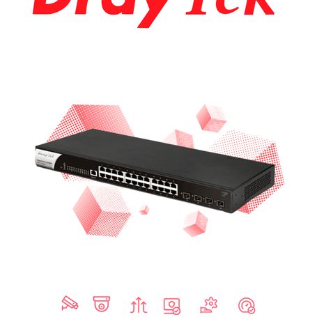 Draytek Vigorswitch G2280x  Switch Gigabit Ethernet Administrable Capa 2/ 24 Puertos Gigabit Ethernet/ 4 Puertos Sfp  Sfp/ Capac