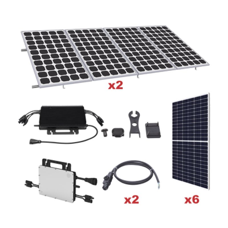 Kit Solar Para Interconexión De 3.3 Kw De Potencia Pico 220vcc Con Microinversor Y 6 Módulos De 550 W (incluye Montaje)