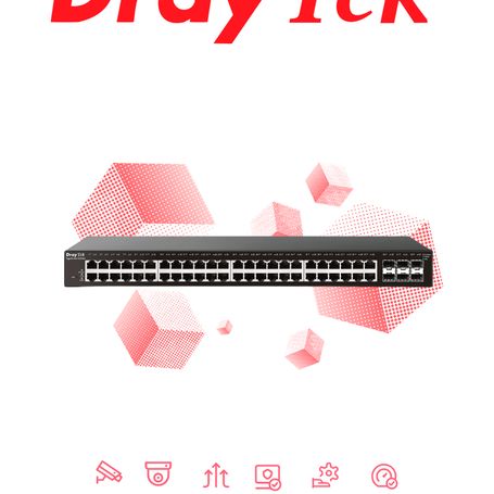 Draytek Vigorswitch G2540xs  Switch Gigabit Ethernet Administrable Capa 2/ 48 Puertos Gigabit Ethernet/ 6 Puertos Sfp  Sfp/ Capa