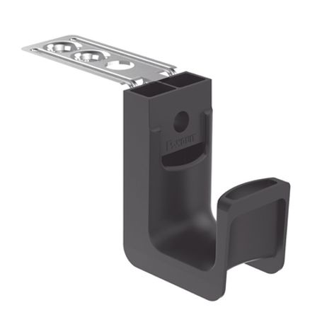 sujetador tipo j jhook con soporte para montaje en techo para 8 cables cat6 nylon 66 color negro paquete de 50 piezas205459