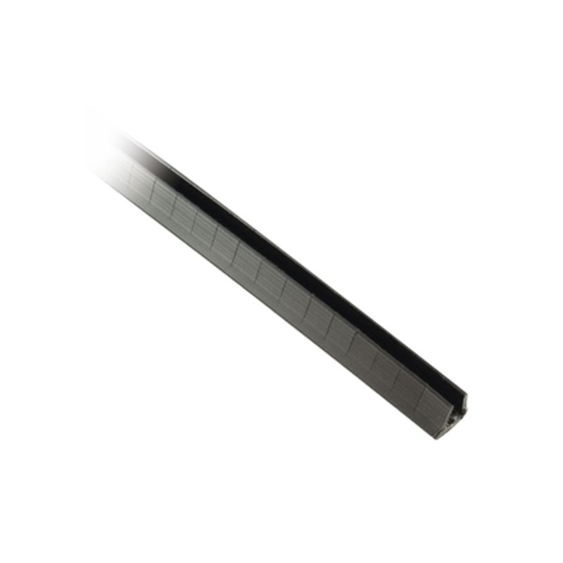 Cubrefilos Ranurado Con Adhesivo Para Bordes De 0.9 A 1.6mm De 30.5m De Largo Color Negro