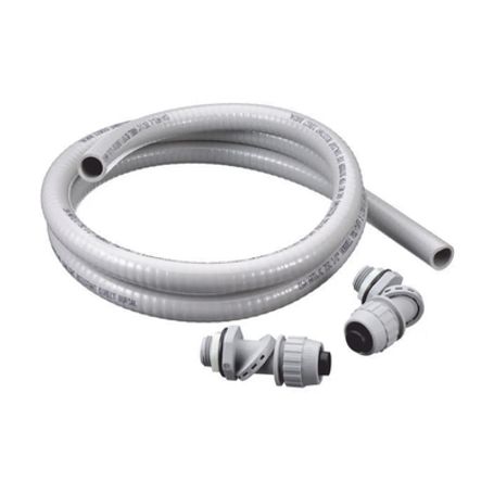 kit de 6 pies de tuberia liquidtight polytuff y 2 conectores rectos de 12