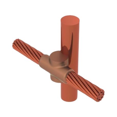 molde para soldadura exotermica costado de de varilla 58 in a cable de paso 4 awg