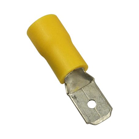 terminal tipo macho aislada  12  10 awg  amarillo  paquete de 25 piezas