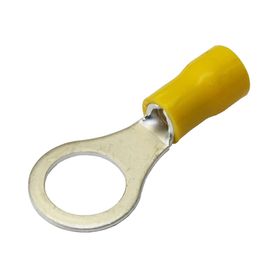 terminal tipo ojo  1   4  12  10 awg  amarillo  paquete de 25 piezas