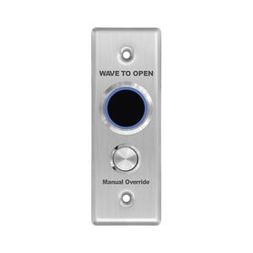 botón de salida doble con aro iluminado  ip65  diseno estético delgado  temporizador y distancia ajustable  botón sin contacto 