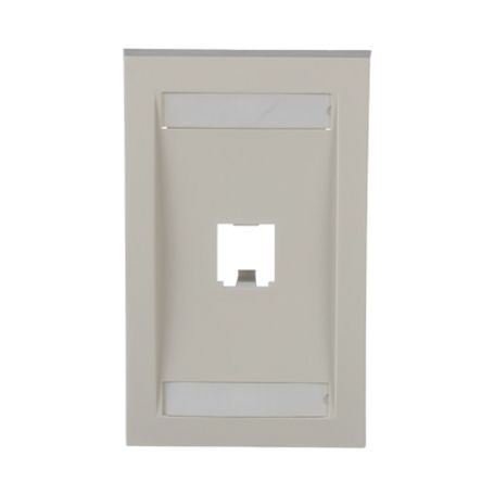 placa de pared vertical ejecutiva salida para 1 puerto minicom con espacios para etiquetas color blanco mate178235