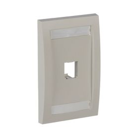 placa de pared vertical ejecutiva salida para 1 puerto minicom con espacios para etiquetas color blanco mate178235