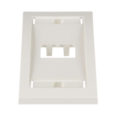 placa de pared vertical ejecutiva salida para 2 puertos minicom con espacios para etiquetas color blanco mate178240
