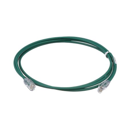 Cable De Parcheo Utp Cat6a Cm/lszh Diámetro Reducido (28awg) Color Verde 5ft