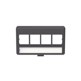 placa de mobiliario modular estándar salidas para 4 puertos keystone color negro214063