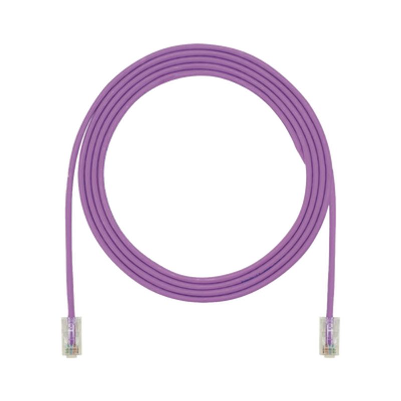 cable de parcheo utp cat6a cmlszh diámetro reducido 28awg color violeta 7ft